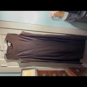 Vintage Victoria Holley Long Brown  Velvet Jumper  Sleeveless Design woman’s 18